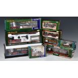 A collection of various boxed Corgi Eddie Stobart vehicles to include Leyland -Daf Curtain side