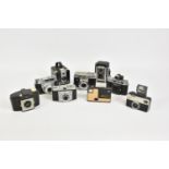 A collection of vintage KODAK cameras to include Retina IIC, with F:2,8/50mm Schneider-Kreuznach