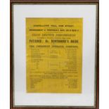 Channel Islands theatre interest - a framed promotional programme early 20th century, printed on