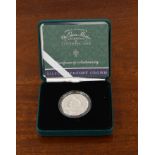 Numismatics interest - The Royal Mint Silver Piedfort Centenary Crown comes boxed with booklet and