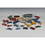 A collection of vintage playworn Dinky cars etc.