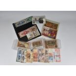 A large collection of various Worldwide vintage banknotes. all used, creased etc.