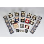 Numismatics interest - A collection of Channel Islands boxed / cased commemorative coinage to