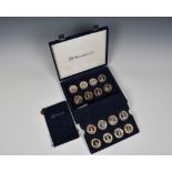 Numismatics interest - A cased part set of gold plated Coronation Jubilee coins by Westminster, with