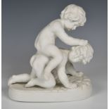 after Rene Charles Masse (French, 1855-1913) - a biscuit porcelain figure early 20th century,