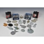 A collection of Eaglemoss Star Trek space ship models two boxed, mostly with stands; together with