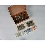 A collection of vintage / antique Channel Islands & Worldwide coinage and banknotes. (qty)