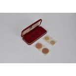 Numismatics interest - A collection of 28 cased Jersey 1966 4 coin proof sets.