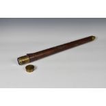 A 19th century single draw brass and leather telescope by Dollond of London signed and numbered