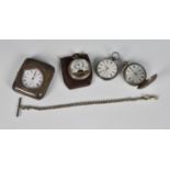 Four pocket watches to include a silver full hunter by Waltham Watch Co, Chester, 1879, silver