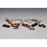 A small collection of playworn Dinky & Corgi TV related cars to include Batmobile; The Saint; 007