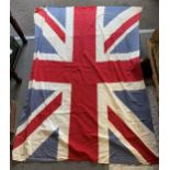 A vintage silk Union Jack flag probably 1940's, stamped 'British Made', 112 x 72in. (284 x 183cm.).