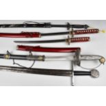 A collection of modern replica swords