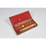 A Sikes Hydrometer in mahogany inlaid box by L. Lumley & CO Ltd, 1 America Square London, the hinged