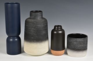 Four modern studio pottery vases