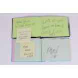 Two autograph albums, miscellaneous, including over 120 signatures of celebrities including