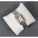 A Ladies Jaeger LeCoultre Reverso wrist watch with reversible face to show two watch faces. CIRCA