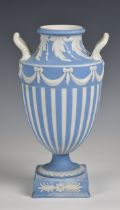 A Wedgwood light blue jasper urn