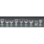 A collection of 110, 19th century, clear glass custard cups