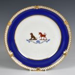 A Chamberlain's Worcester armorial plate