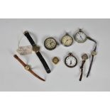 A collection of various vintage pocket watches and wrist watches to include three 9ct gold vintage