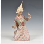 Lladro Pottery figure of an Indonesian dancing girl