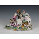 A Continental late 19th century ceramic figure group