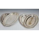 A pair of 19th century silver plated oval meat or serving platters by Maxfield & Sons of