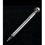 A rare Victorian novelty silver figural (two faced) propelling pencil and dip pen Sampson Mordan &