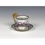 An attractive Delvaux, Paris porcelain cup and saucer