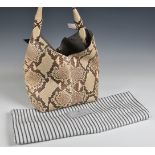 An Anya Hindmarch Python 'The Bucket Small Circle' shoulder bag with gold toned hardware, single