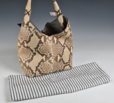 An Anya Hindmarch Python 'The Bucket Small Circle' shoulder bag with gold toned hardware, single