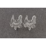 A pair of novelty silver cufflinks in the form of crocodiles, stamped 'STERLING', approx 2.5cm wide,
