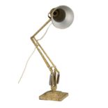 A 1930's anglepoise lamp by Herbert Terry & Sons Redditch with original speckled finish *Untested.