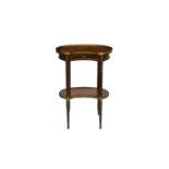 A late 19th century, Louis XV style, mahogany kidney shaped occasional table the marquetry top of