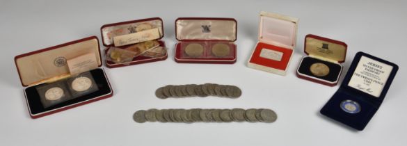 Numismatics - A collection of various coinage To include a cased Jersey Silver Proof Piedfort