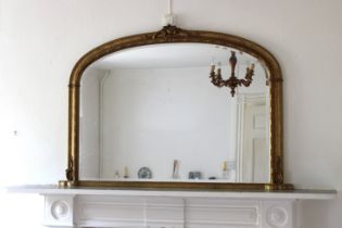 A Victorian style gilt overmantel mirror