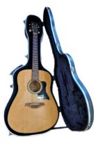 Tanglewood acoustic guitar, together with hard shell guitar case