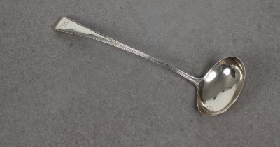 A Georgian silver ladle