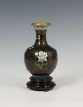 A Japanese cloisonné enamel baluster vase
