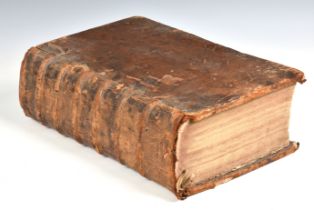 A 17th century leather bound Bible