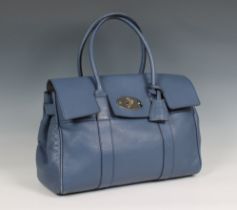 Mulberry - A slate blue Bayswater handbag