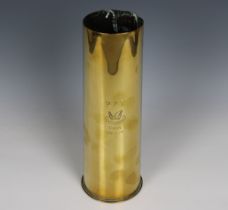 A World War One brass shell case