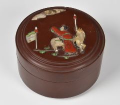 A Chinese lacquer box and cover