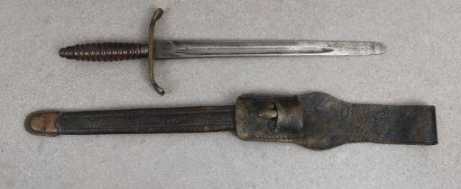 A WWI Italian trench knife made from an 1891 bayonet