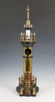 A large trench art lighthouse