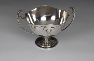 An Art Nouveau silver twin-handled presentation cup