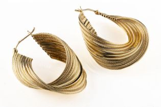 A pair of 14ct yellow gold earrings