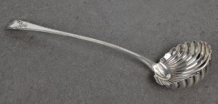 A George III silver Old English pattern ladle