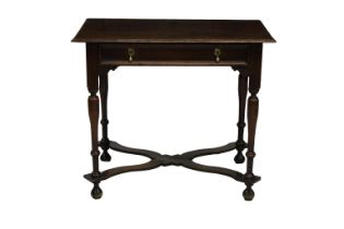 An English mid 18th century oak side table